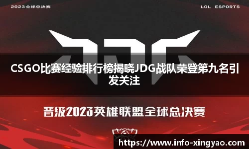 CSGO比赛经验排行榜揭晓JDG战队荣登第九名引发关注